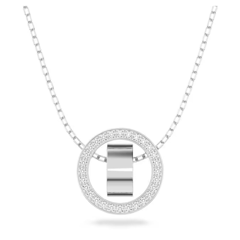 SWAROVSKI Dextera pendant White, Rhodium plated